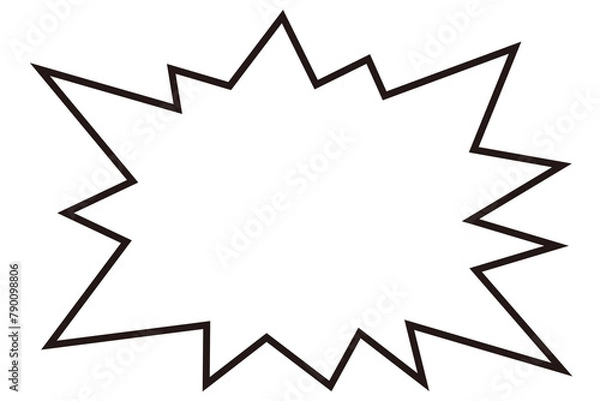 Obraz シンプルなギザギザの吹き出し