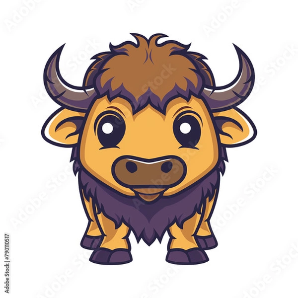 Obraz cute bison cartoon