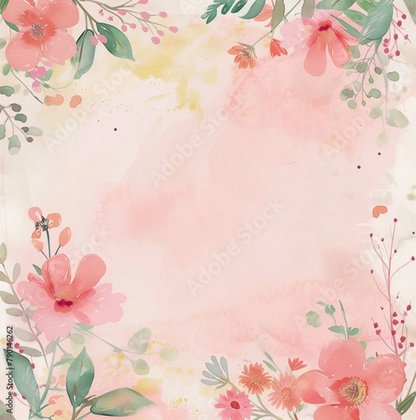 Obraz 꽃 배경 일러스트레이션