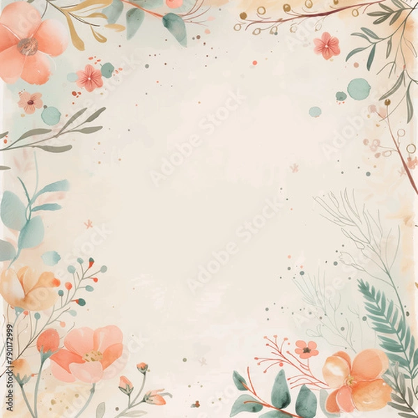 Obraz 꽃 배경 일러스트레이션