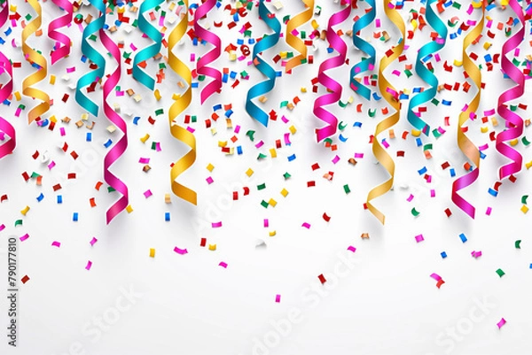 Obraz streamers and confetti