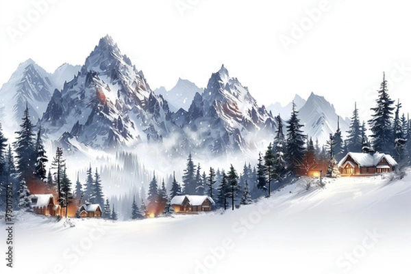 Obraz winter mountain landscape