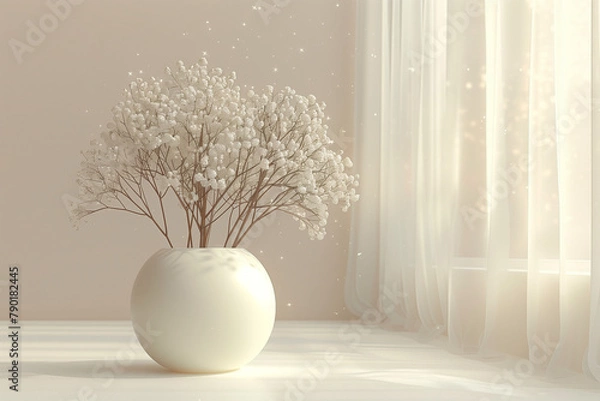 Obraz white vase on the table