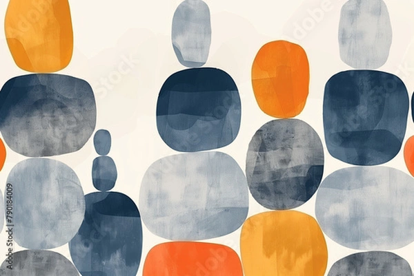 Obraz pattern with blue and white circles