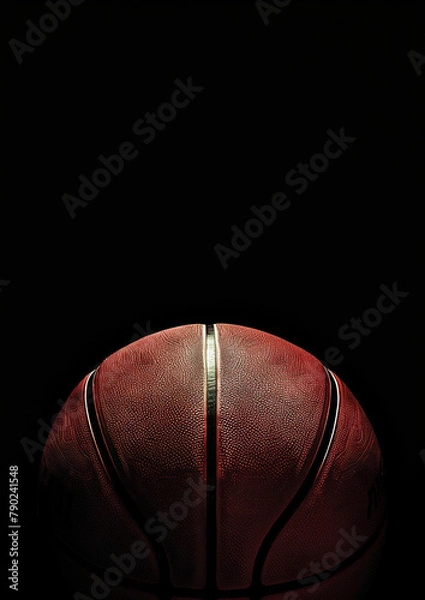 Obraz Basketball against a black background