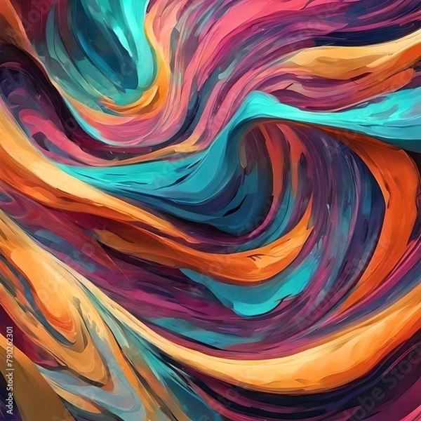 Obraz Ethereal Elegance: A Transparent Abstract Symphony