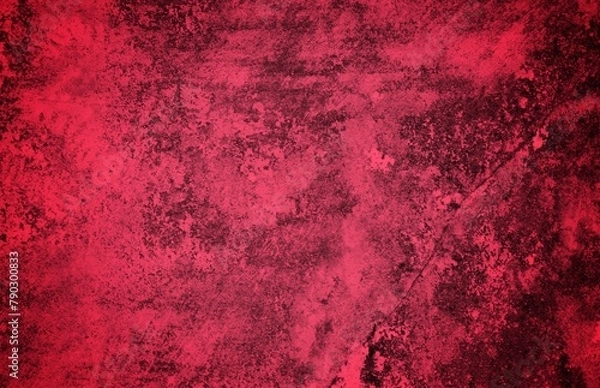 Obraz Red Background. Scary bloody walls. black wall with blood outline for halloween background