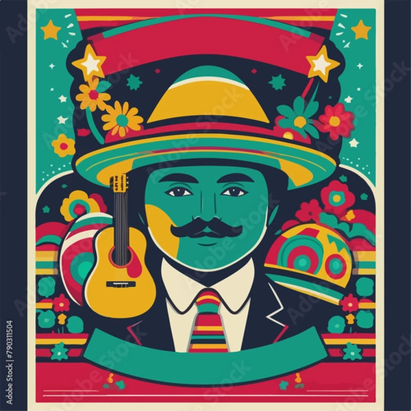 Fototapeta Mexican Independence Day: Festive Poster Design