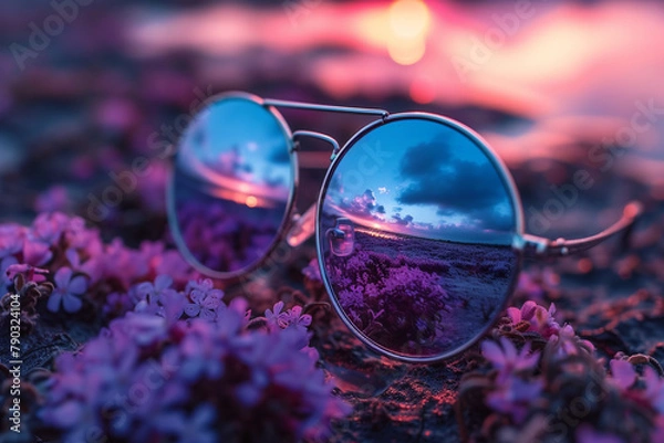 Fototapeta View of the sunglass-related background image