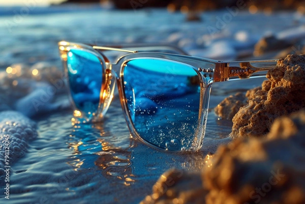 Fototapeta View of the sunglass-related background image