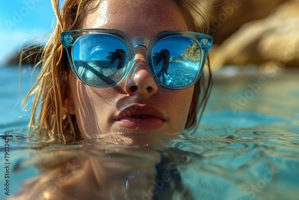 Fototapeta View of the sunglass-related background image
