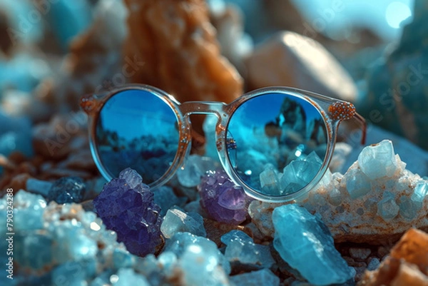 Fototapeta View of the sunglass-related background image