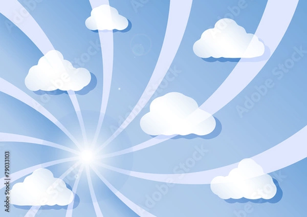 Fototapeta background with clouds