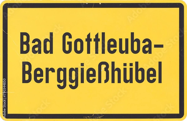 Fototapeta Ortsschild Bad Gottleuba-Berggießhübel