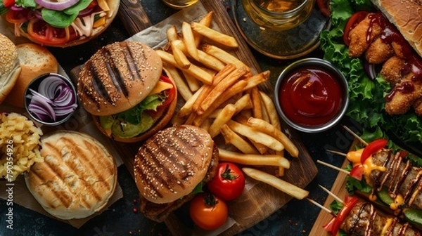 Fototapeta Burger Extravaganza