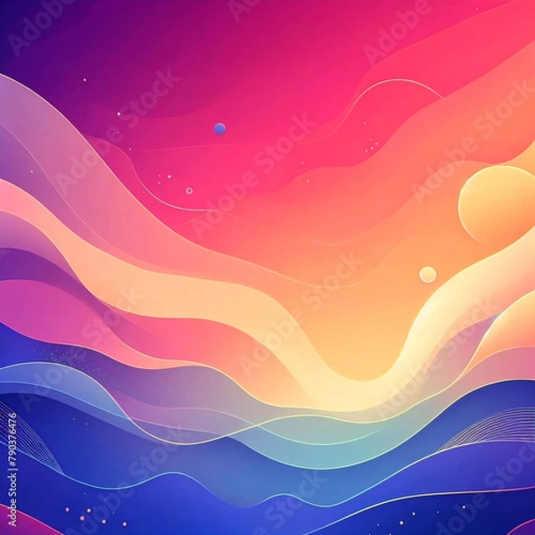 Obraz Fundo abstrato com formas geométricas coloridas. Textura de fundo padrão geométrico gradiente na moda. Modelo de fundo gradiente de cor mínimo para pôster, certificado, apresentação, página de destino