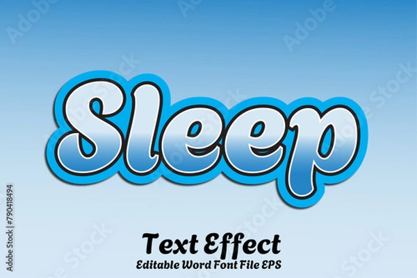 Obraz TEXT  EFFECT  SLEEP THEME 