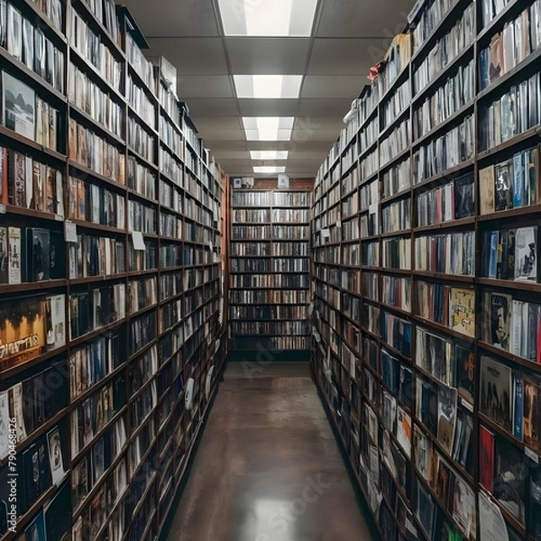 Fototapeta Video Store Library