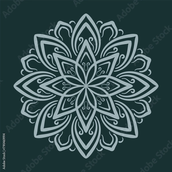 Fototapeta Simple round decoration. vector mandala