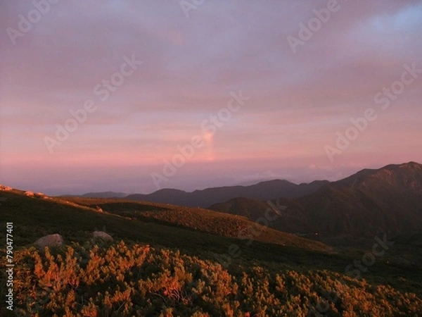 Obraz 白山室堂で見た夕焼け