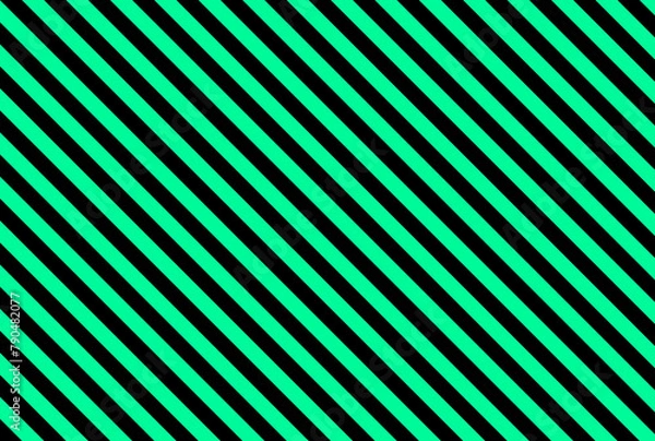 Fototapeta Shocking MediumSpringGreen  color and black color background with lines. traditional vertical striped background texture..