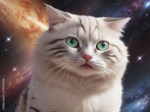 Fototapeta 宇宙の真理を理解した猫,generative ai