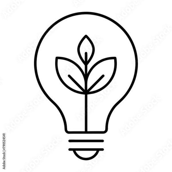 Obraz Light bulb logo vector illustration, bulb logo icon vector