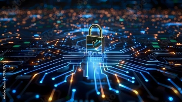 Fototapeta In technological development, security, aesthetic appearance, and data protection.