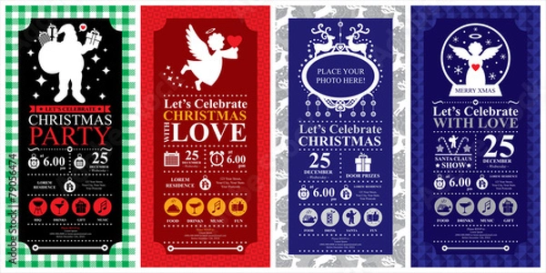 Obraz Christmas Party Invitation Card sets