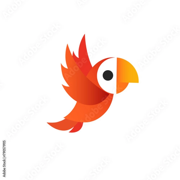 Fototapeta A Flat Design Vector Illustration of Citrus Songbird