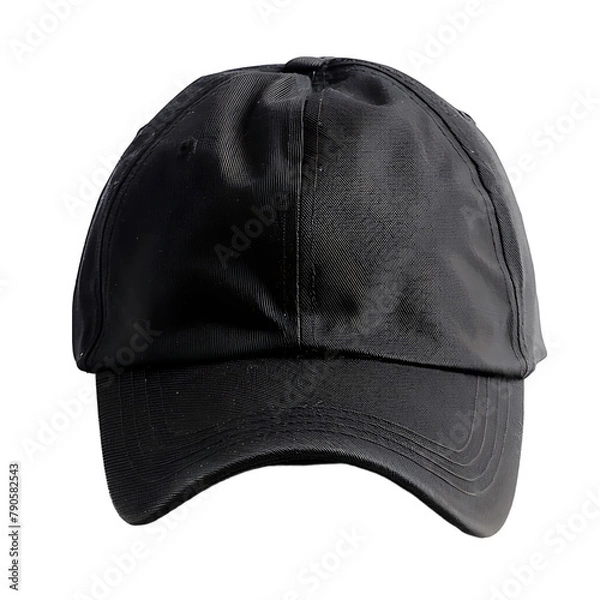 Fototapeta black cap on isolated transparent background