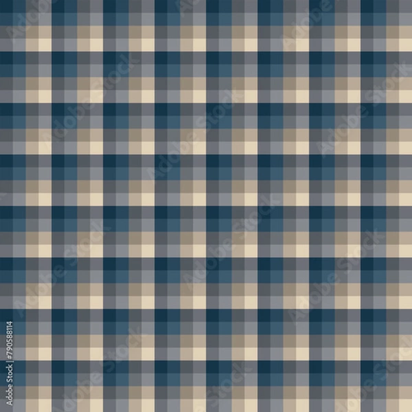 Fototapeta Seamless pattern of plaid. check fabric texture. striped textile print.Checkered gingham fabric seamless pattern. Vector seamless pattern.