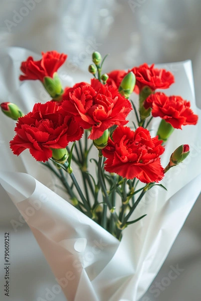 Obraz 빨간 카네이션 꽃다발