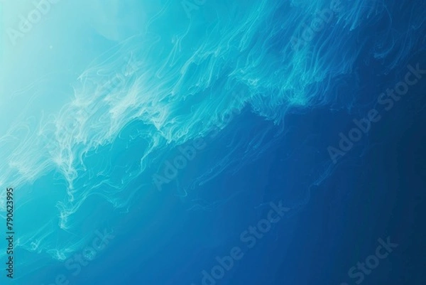 Fototapeta 4K beautiful blue gradient background with noise - generative ai
