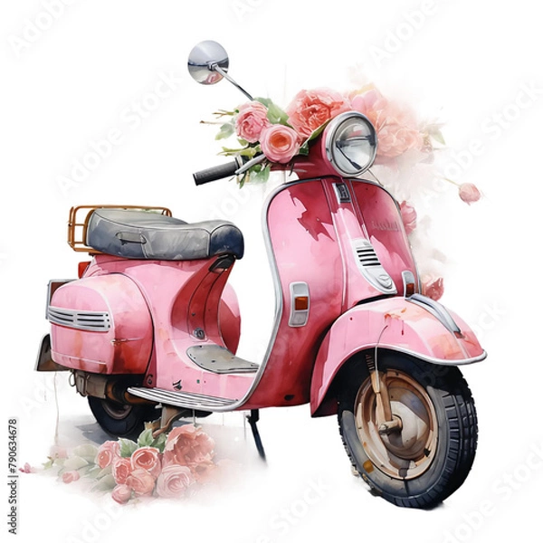 Obraz scooter on white background