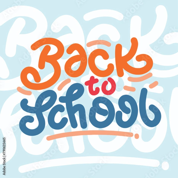 Obraz back to school liquid text