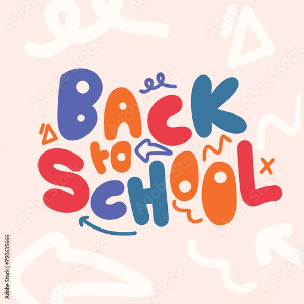 Obraz back to school lettering