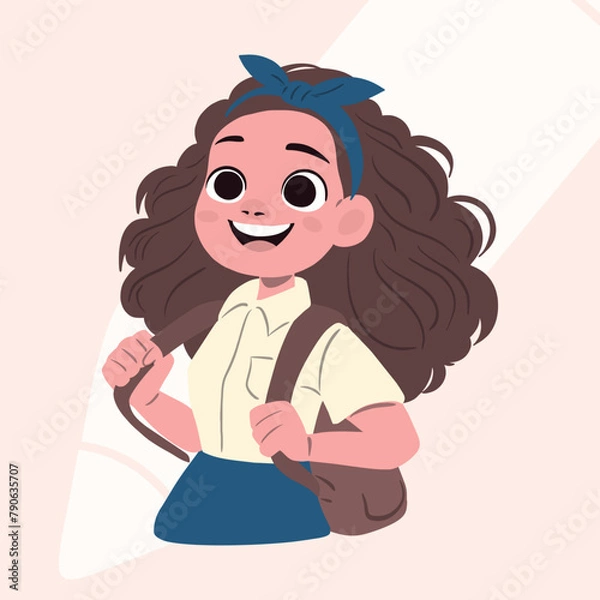 Obraz student girl feeling happy