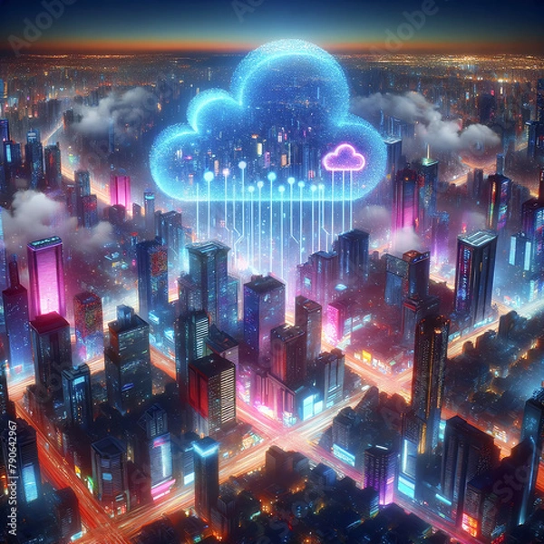 Obraz 都市とクラウドネットワーク