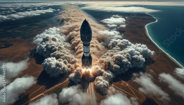 Obraz 発射された大型ロケット