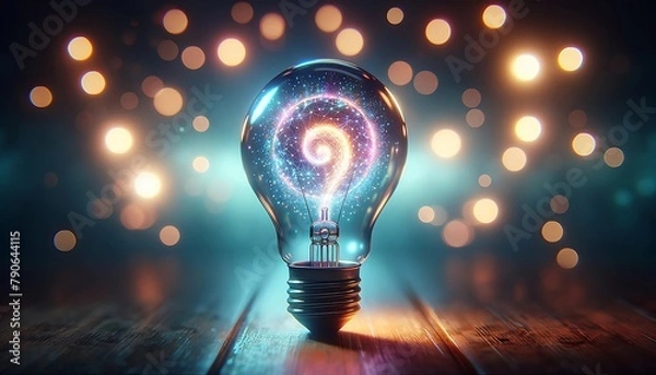 Obraz 電球とアイデアのイメージ