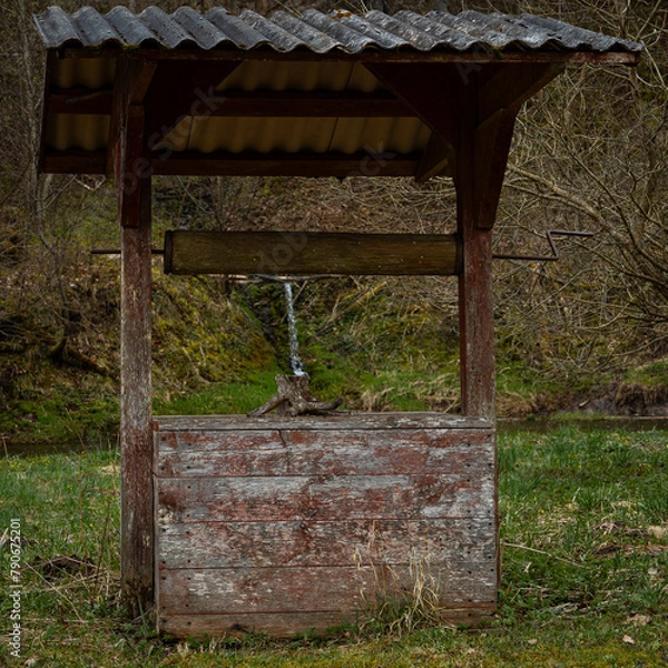 Obraz old wooden well