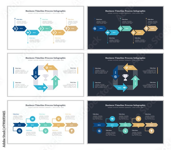 Fototapeta Infographic Design Template Vector Infographic Steps Infographic Process Infographic Timeline
