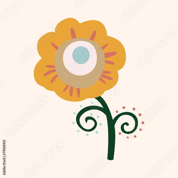Fototapeta flower theme elements vector,eps