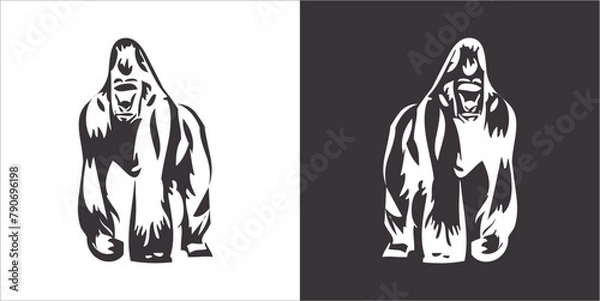 Fototapeta Illustration vector graphics of monkey icon