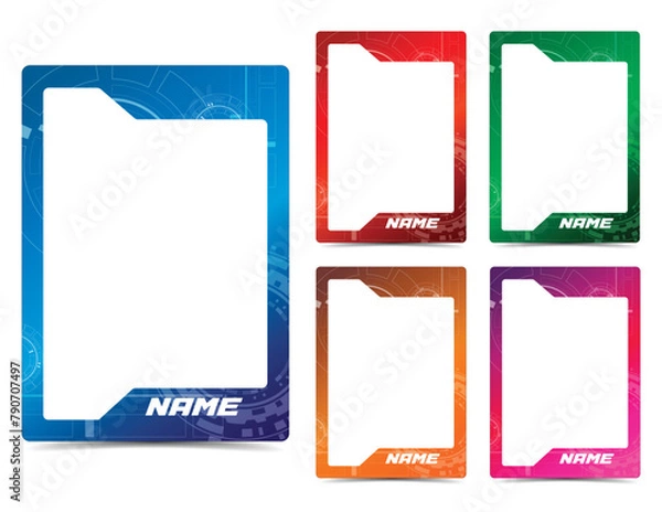 Obraz futuristic techno abstract background card frame template design