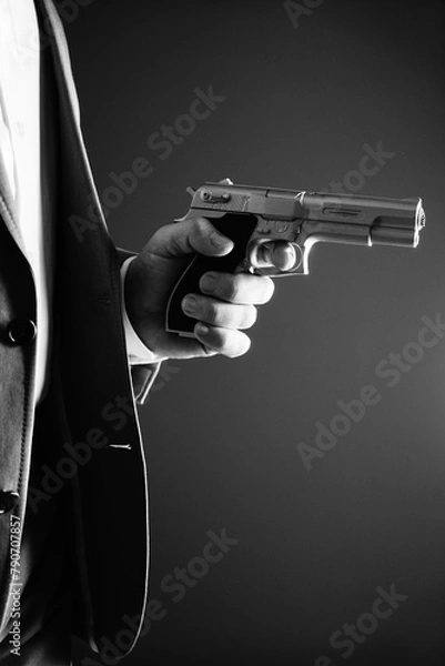 Obraz Retro secret agent gun