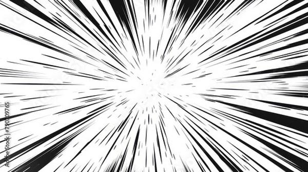 Fototapeta Comic Speed ​​Lines Collection. Dynamic Lines Or Rays