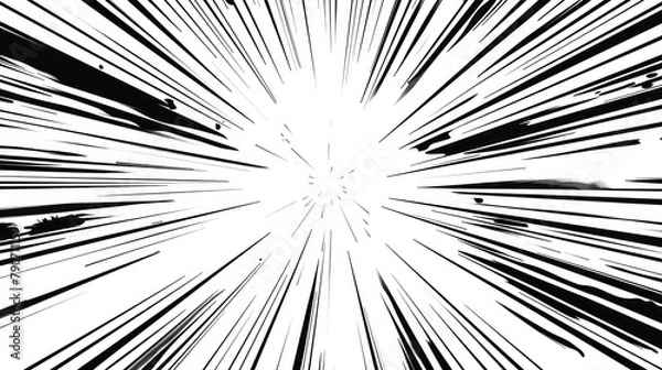 Fototapeta Comic Speed ​​Lines Collection. Dynamic Lines Or Rays
