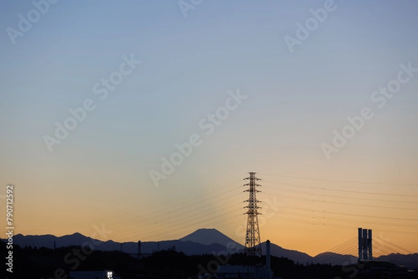Obraz 富士山_夕方